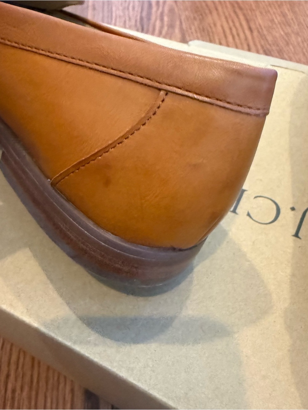 J.Crew Leather Penny Loafers Size 9 Warm Chai Brown Classic Slip On NWT - Picture 9 of 9